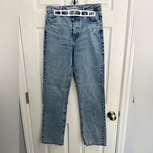 Zara Light Blue Straight Jeans